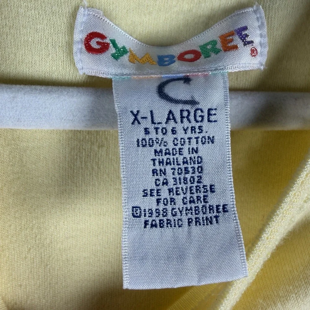 Gymboree WILD FLOWERS 1999 Vintage EUC X-Large 6 Years Yellow‎ flower dress